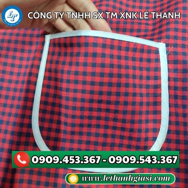 Tạp dề kaki caro có túi trước Tạp dề kaki 2 lớp bền đẹp, chống thấm tốt