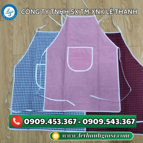 Tạp dề kaki caro nhiều màu Tạp dề kaki caro nhiều màu