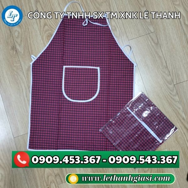 Tạp dề kaki 2 lớp bền đẹp, chống thấm tốt Tạp dề kaki 2 lớp bền đẹp, chống thấm tốt