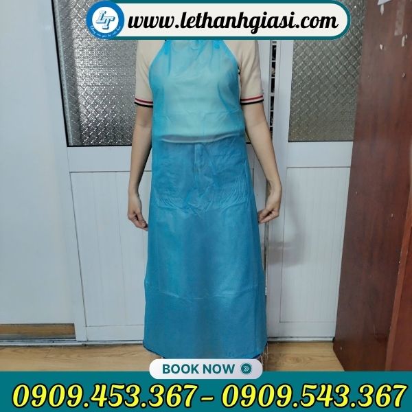Tạp dề nhựa dẻo xanh Tạp dề nhựa dẻo xanh