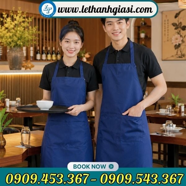 Tạp dề vải dù phù hợp cho nhân viên pha chế Tạp dề vải dù giá sỉ