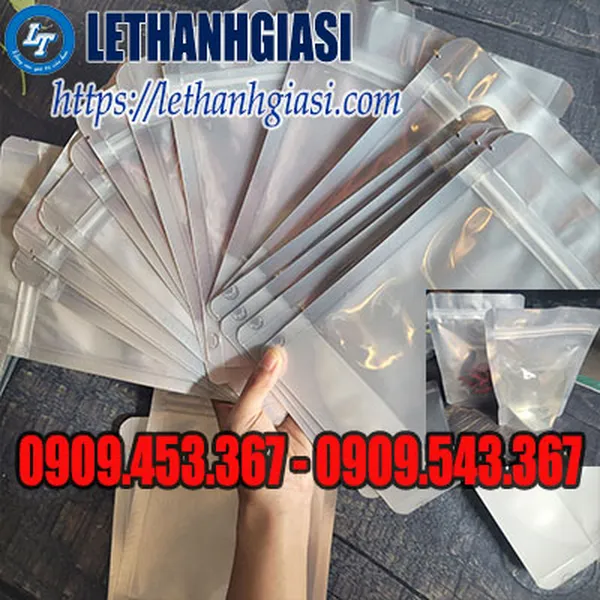 TÚI ZIP 1 MẶT BẠC