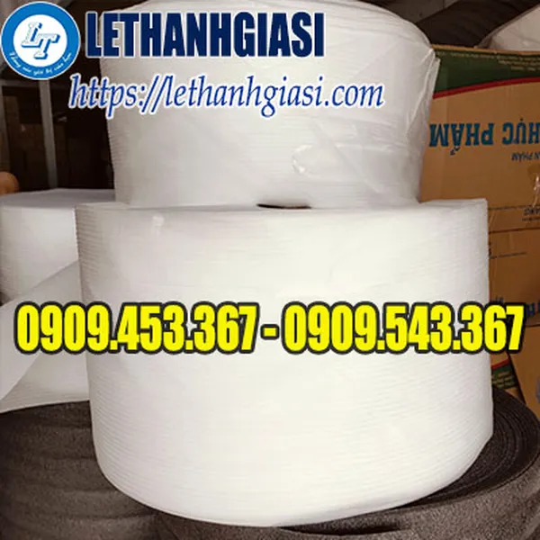 CUỘN XỐP PE FOAM MÀU TRẮNG