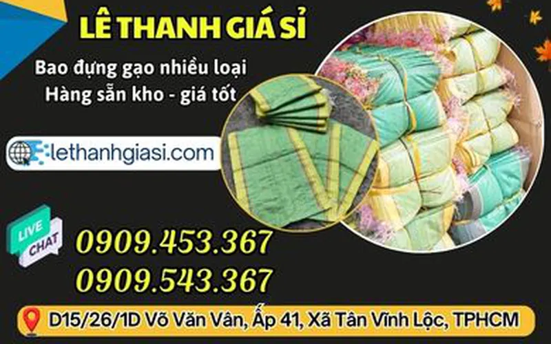 NGUỒN SỈ BAO ĐỰNG GẠO NHIỀU QUY CÁCH – GIÁ TẬN KHO