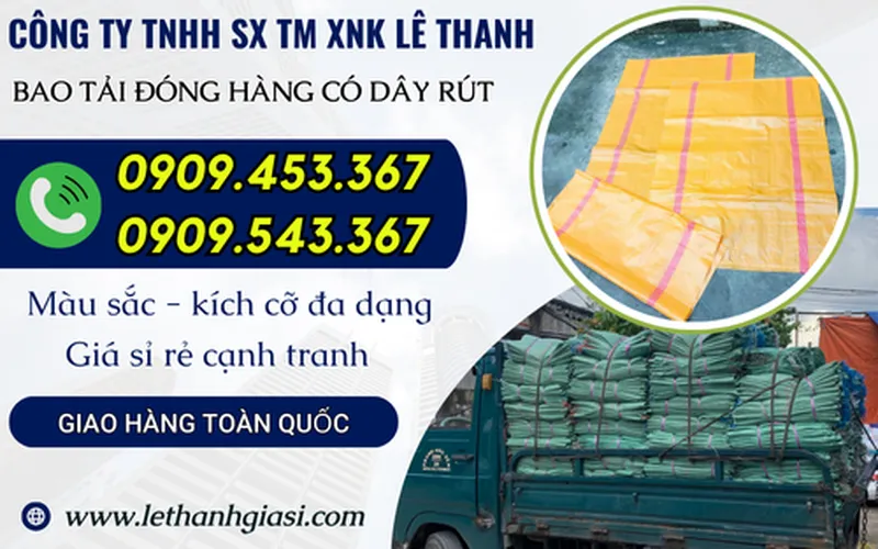 BAO TẢI ĐỰNG HÀNG 200KG CÓ DÂY RÚT MIỆNG TIỆN LỢI GIÁ SỈ RẺ