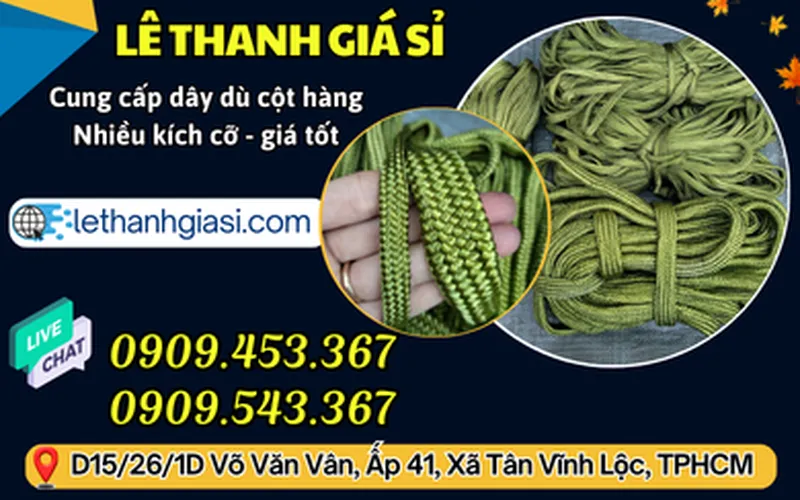 Giá sỉ dây dù dẹt nhiều kích cỡ tại xưởng