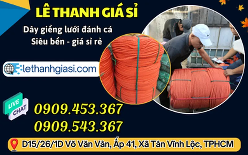 Đại lý sỉ dây giềng lưới đánh cá siêu bền giá rẻ