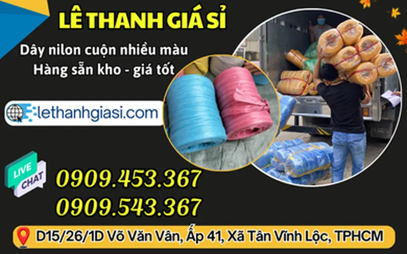 DÂY NILON CUỘN CÁC MÀU 1KG GIÁ SỈ RẺ