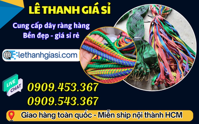 Dây Ràng Hàng 2 Đầu Móc Thép Chắc Chắn Giá Sỉ