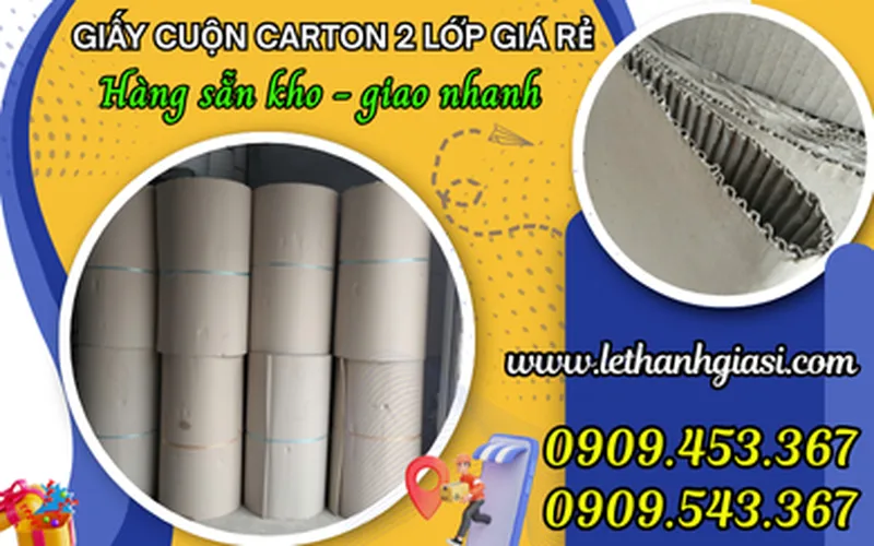 BÁO GIÁ GIẤY CUỘN CARTON BỌC HÀNG SỈ THEO KG/CUỘN