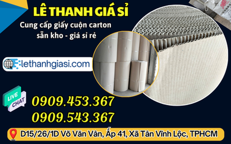 Giấy cuộn carton 2 lớp bán sỉ theo kg giá rẻ nhất
