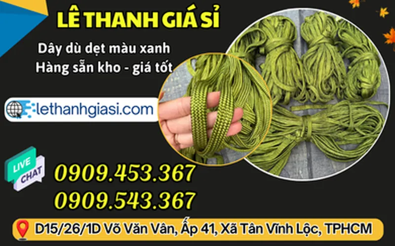 DÂY DÙ XANH DẸT BÁN SỈ THEO SỐ LƯỢNG