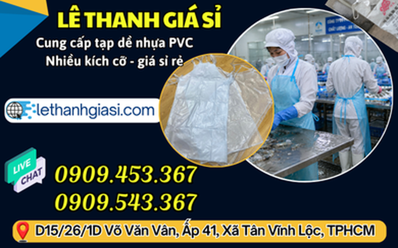 Chuyên sỉ tạp dề nhựa đủ màu – giá tốt từ xưởng