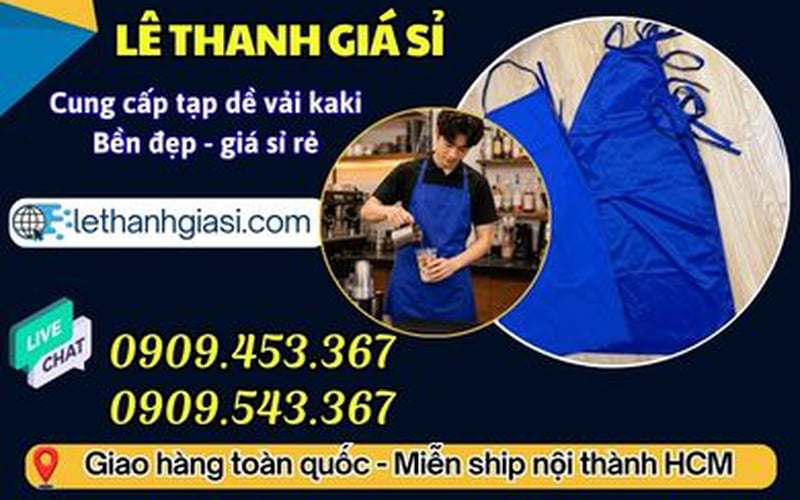 Địa Chỉ Bán Tạp Dề Vải Dù Giá Sỉ Rẻ