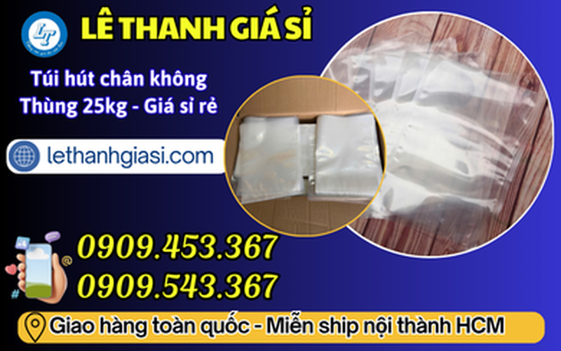 Mua sỉ túi hút chân không size lớn nguyên thùng 25kg