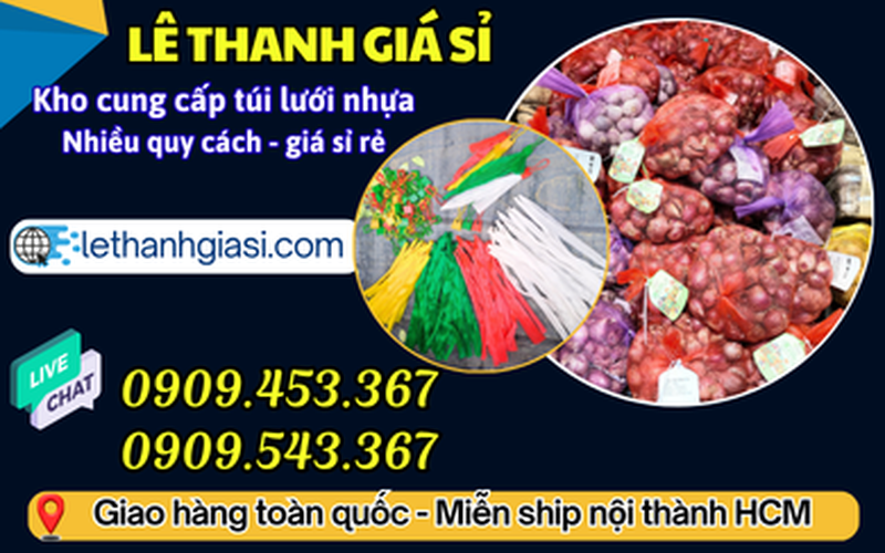 Kho Sỉ Túi Lưới Nhựa Đựng Hành Tỏi Nhiều Màu Giá R
