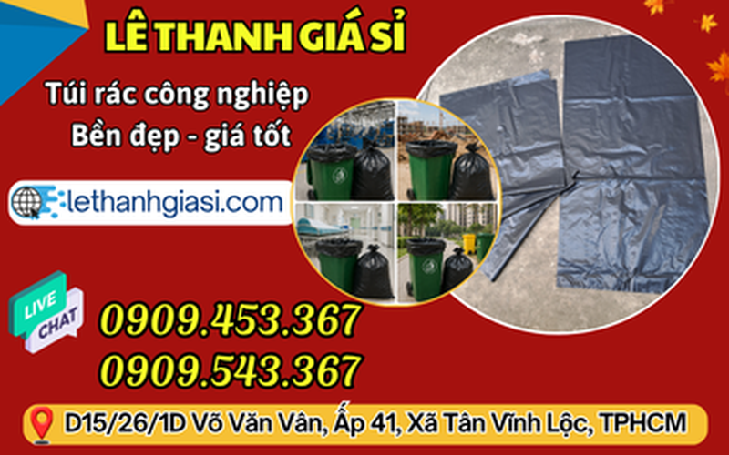 Túi rác công nghiệp màu đen giá sỉ đủ size