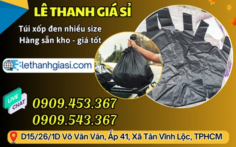 BÁN SỈ TÚI XỐP ĐEN ĐỰNG RÁC BAO 25KG GIÁ RẺ