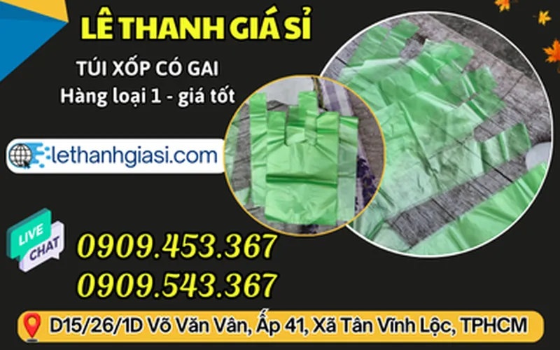 TÚI XỐP GAI MÀU XANH LÁ HÀNG ZIN 1 – GIÁ SỈ TỐT