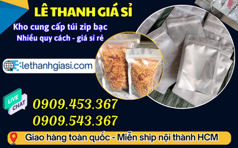 Nhập sỉ túi zip 1 mặt bạc, 2 mặt bạc giá rẻ ở đâu?