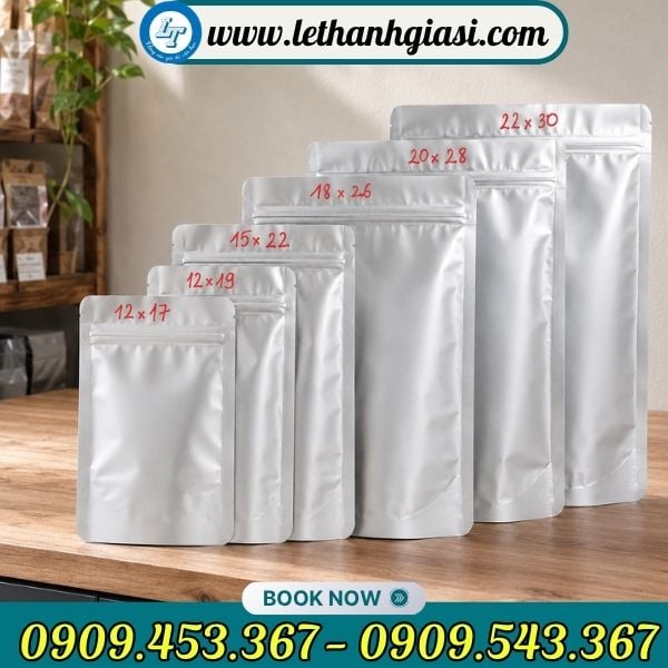Túi zip bạc nhiều size Túi zip bạc nhiều size