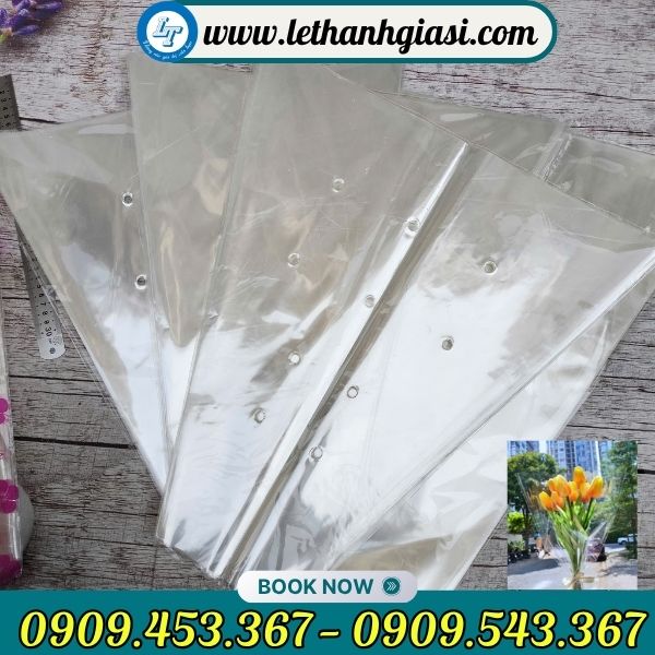 Túi bóng kiếng bọc hoa trong suốt Túi bóng kiếng bọc hoa