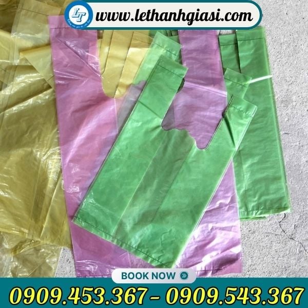 Túi bóng mỡ màu hàng chợ Túi bóng mỡ màu hàng chợ