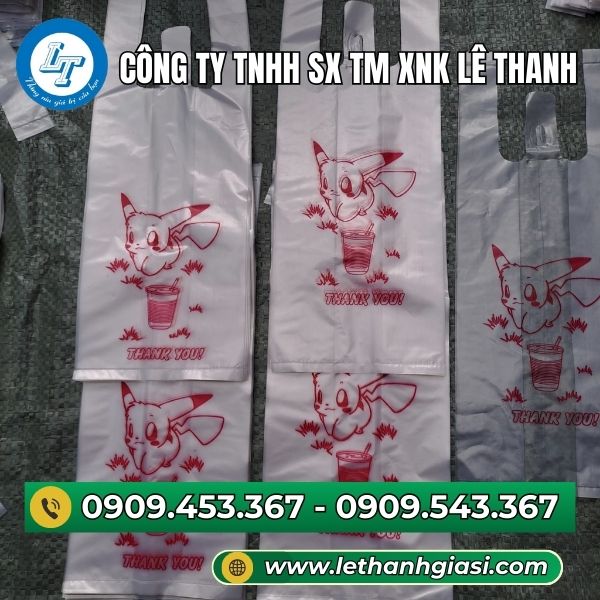 Túi đựng ly in hình pikachu giá rẻ Túi đựng ly in hình pikachu