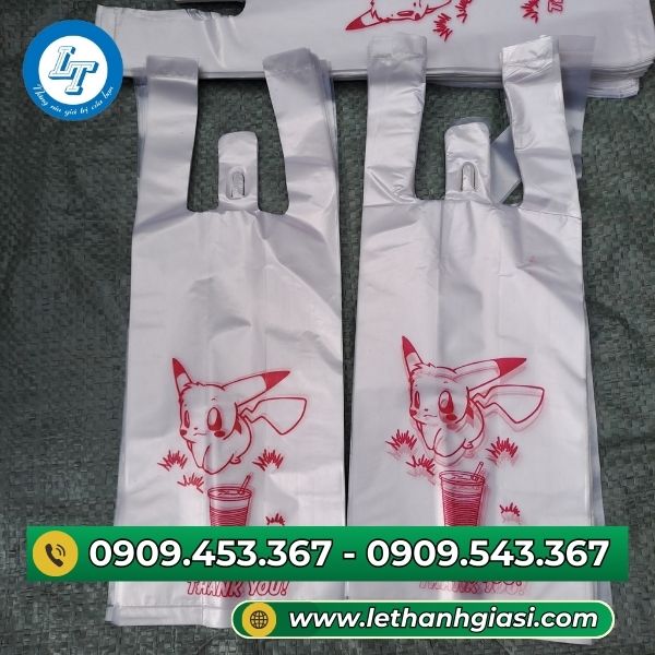 Túi đựng ly in hình Pikachu giá rẻ Túi đựng ly in hình Pikachu