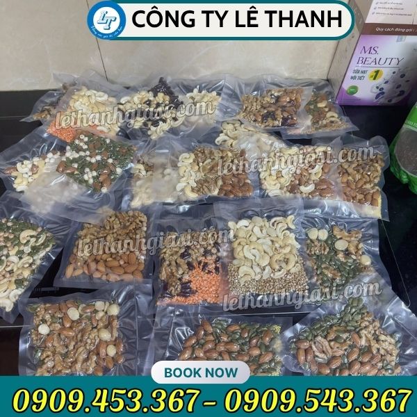 Túi hút chân đựng hat khô Túi hút chân không giá sỉ