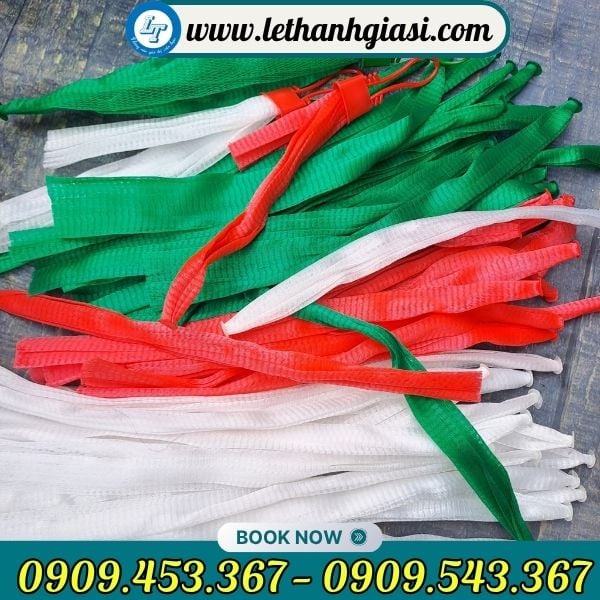Túi lưới nhựa đựng hành tỏi nhiều màu Túi lưới nhựa đựng hành tỏi