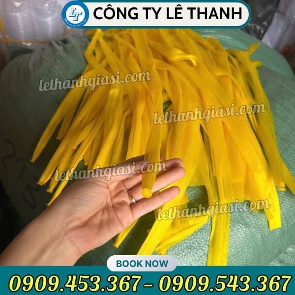 Túi lưới nhựa màu vàng Túi lưới nhựa màu vàng