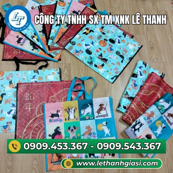 Túi pp dệt in sẵn họa tiết giá tốt Túi pp dệt đựng hàng hóa đa năng