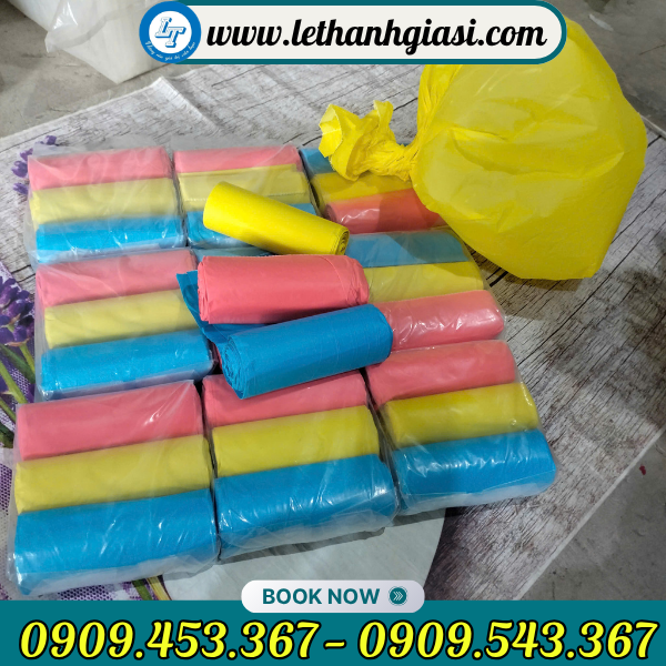 Túi rác cuộn 3 màu bịch 1kg Túi rác cuộn 3 màu bịch 1kg