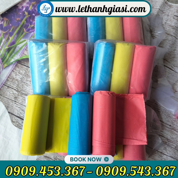 Túi rác cuộn nhiều màu dễ phân loại rác Túi rác cuộn nhiều màu dễ phân loại rác
