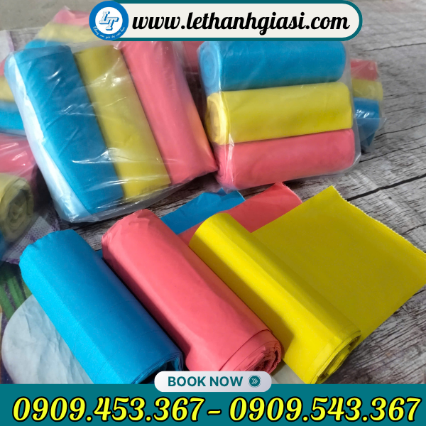 Túi rác cuộn nhiều màu dễ phân loại rác Túi rác cuộn nhiều màu dễ phân loại rác