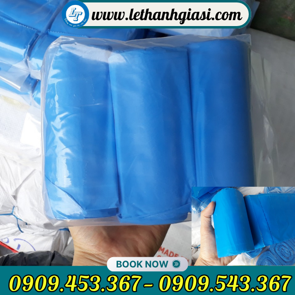 Túi rác cuộn màu xanh dương Túi rác cuộn màu xanh dương