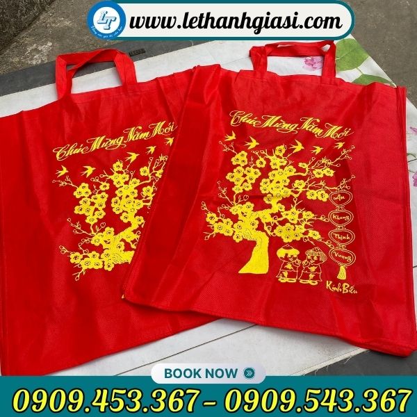 Túi vải không dệt đựng quà chúc tết Túi vải không dệt đựng quà chúc tết