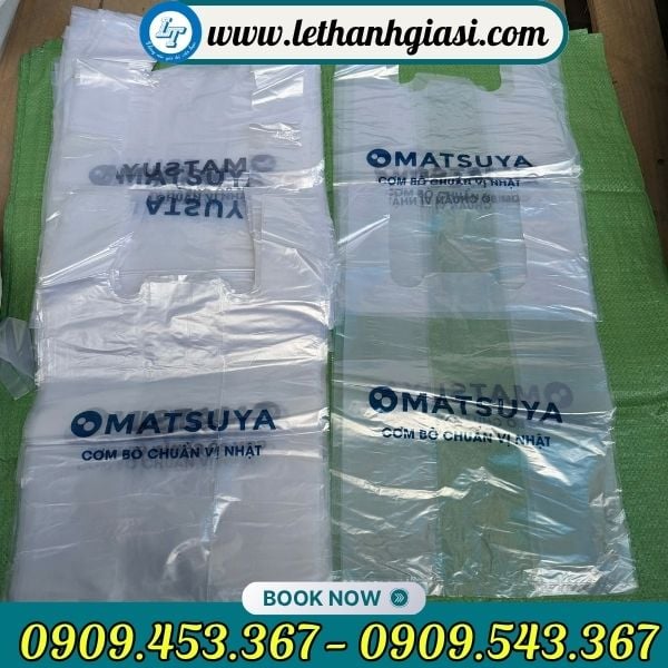 Túi xốp trong in logo giá rẻ Túi xốp trong in logo giá rẻ