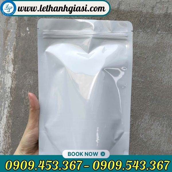 Túi zip trắng sữa 2 mặt giá tốt Túi zip trắng sữa 2 mặt giá tốt