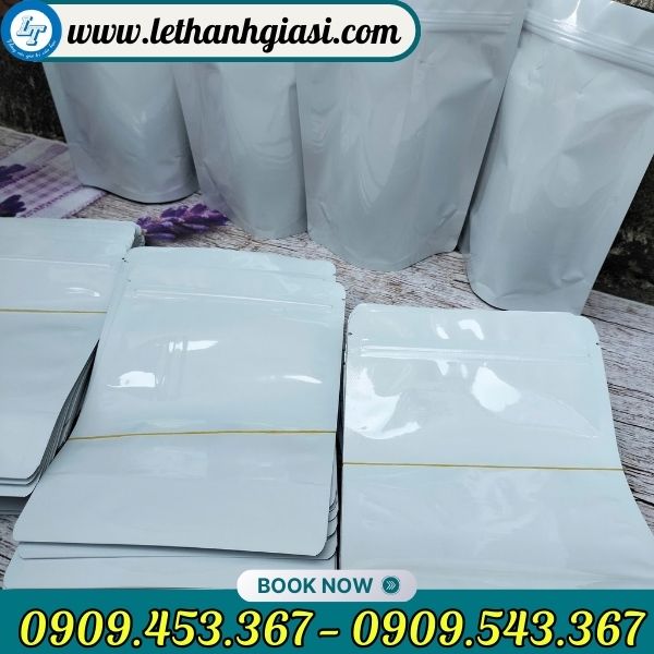 Sỉ Túi zip trắng sữa 2 mặt giá tốt Túi zip trắng sữa 2 mặt giá tốt