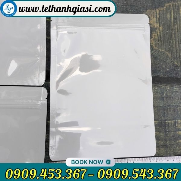 Túi zip trắng sữa 2 mặt giá tốt Túi zip trắng sữa 2 mặt giá tốt