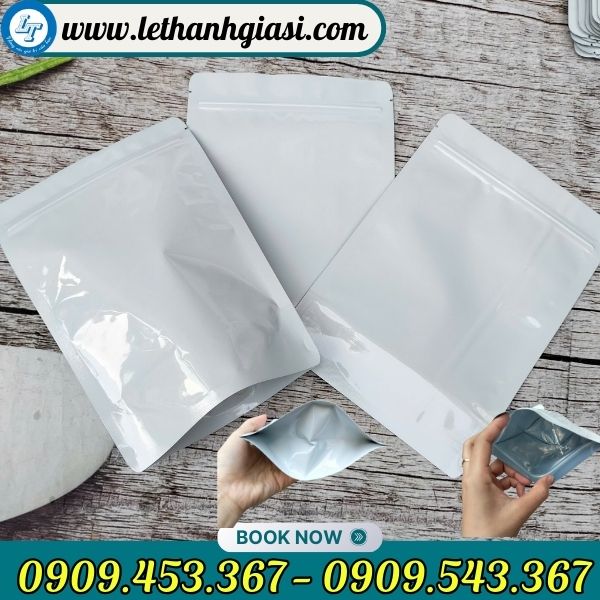 Túi zip trắng sữa 2 mặt thiết kế thông minh Túi zip trắng sữa 2 mặt giá tốt