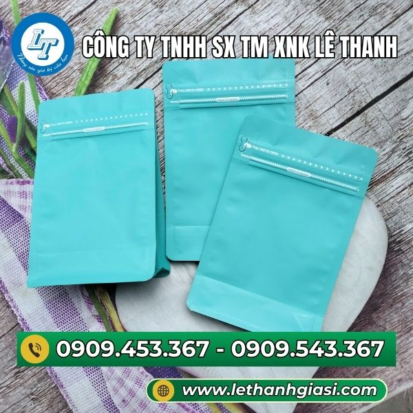 Túi zip nhôm 8 cạnh đáy đứng Túi zip nhôm 8 cạnh