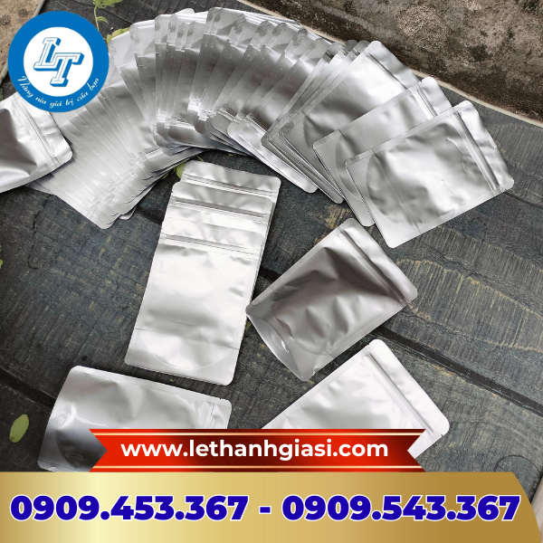 Túi zip 2 mặt bạc Túi zip 2 mặt bạc