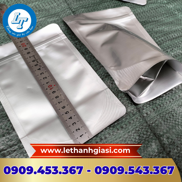 Túi zip 2 mặt bạc Túi zip 2 mặt bạc