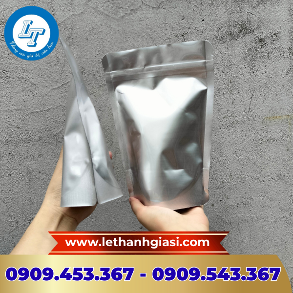 Túi zip 2 mặt bạc Túi zip 2 mặt bạc