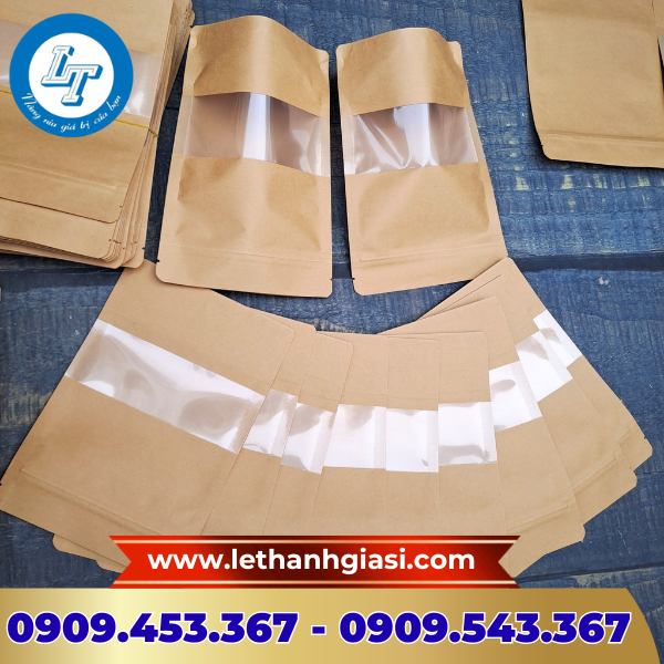 Túi zip giấy cửa sổ tràn viền Túi zip giấy cửa sổ tràn viền