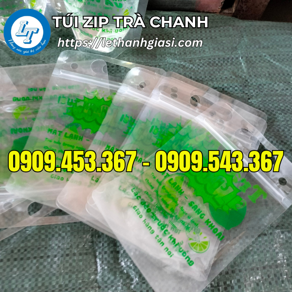 Túi zip trà chanh in 2 mặt Túi zip trà chanh giá sỉ