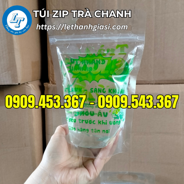 Túi zip trà chanh in sẵn Túi zip trà chanh giá rẻ
